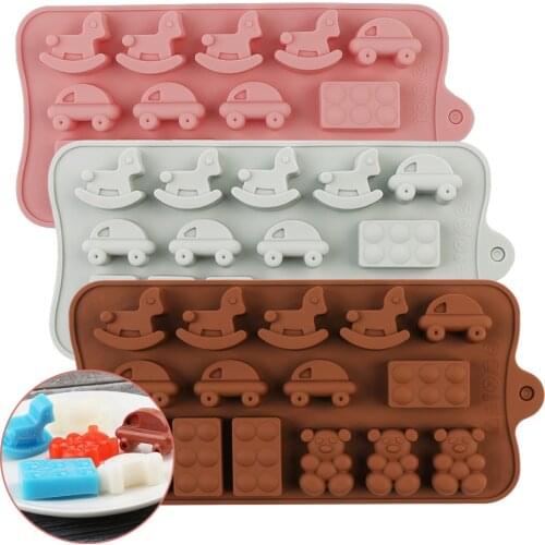 2020 Silicone chocolate molds Bear Trojan shape silicone Candy mold baking cake decorating tools DIY 3D