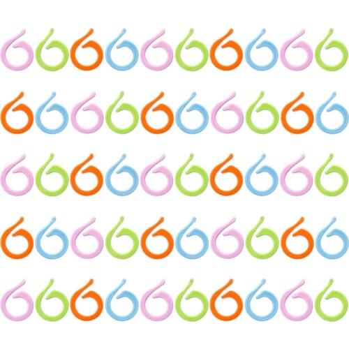 40PCS Plastic Knitting Stitch Markers Crochet Locking Tool Craft Ring Knitting Tools DIY Weave Sewing Tools Locking Stitch