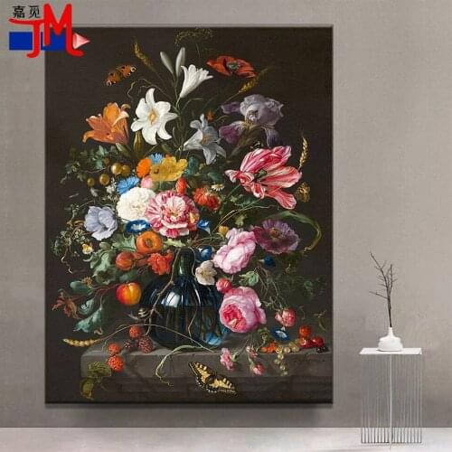 5D Diy Diamond Embroidery European Flower Still Life Cross Stitch Diamond Painting High-Quality Wall Hangings Full Square Round