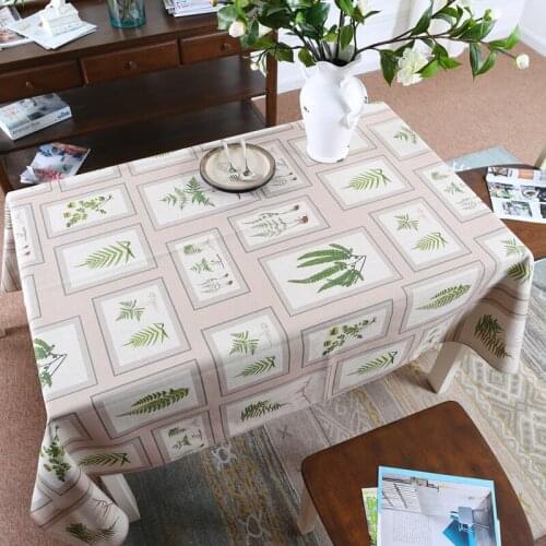 American style Rural plant Home decor Linen Tablecloth Wedding Dining Home Decorative Refrigerator TV Tablecloth Cover