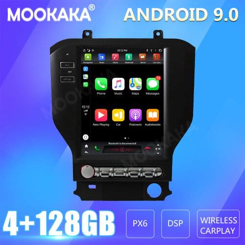 For Ford Mustang 2015-2019 Tesla Screen Android Px6 Car Multimedia Stereo Player Carplay GPS Navigation Head Unit DVD