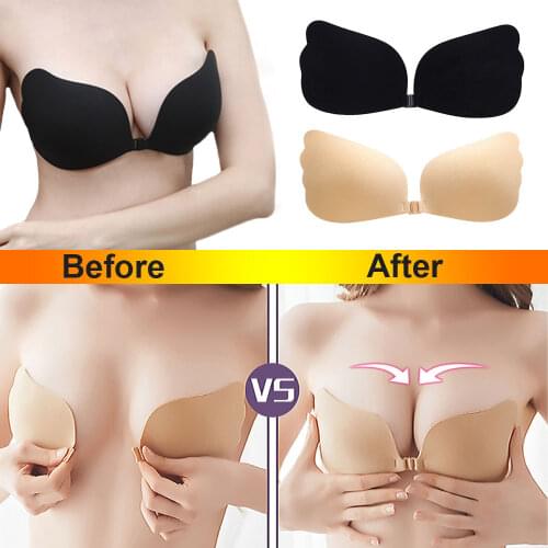 Seamless Invisible Bra Strapless Push Up Bras Self-Adhesive Sticky Wedding Party Underwear Backless Lingerie Wireless Bralette