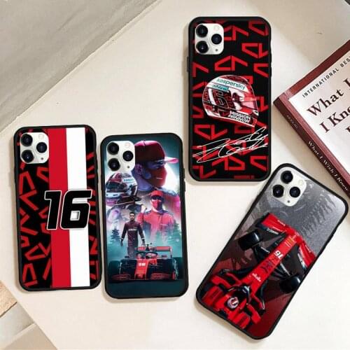 Charles Leclerc 16 F1 Phone Case Rubber For iphone 12 11 Pro Max Mini XS Max 8 7 6 6S Plus X 5S SE 2020 XR cover