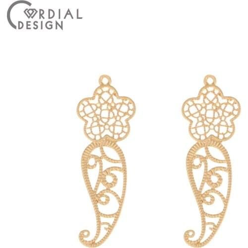 Cordial Design 50Pcs 10*30M Earrings Accessories/Hand Made/Charms/Flower Shape/Copper/DIY Pendant/Jewelry Findings & Components