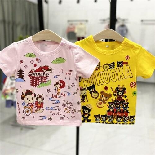 Childrens Clothing Summer New Baby Girls Boys Fashion Print Cotton T-shirts Casual Cartoon Kids Short Sleeve Tops Toddler Tees