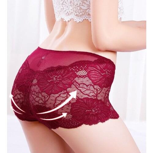 Womens Seamless Lace Panties Sexy Breathable Hollow Briefs Underwear Panties