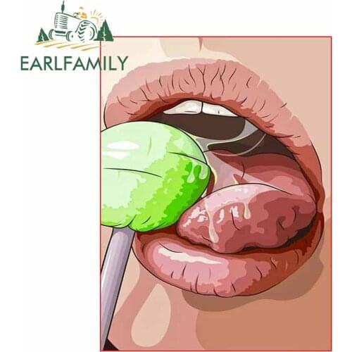 EARLFAMILY 13cm x 9.8cm For Nasty Girl Lollipop Personality Car Stickers Repair Decal Graffiti Scratch-Proof Custom Printing