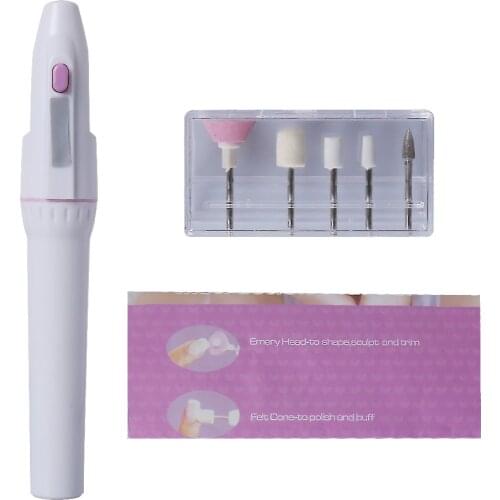 Elite99 Mini Nail Electric Grinder Pen Machine Polishing Nails Distribution 5 Grinding Heads Nail Art Manicure Model Electric