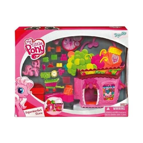 Hasbro My Little Pony Supermarket Store Toy Gift Box Set Play House Toy Interactive Girl