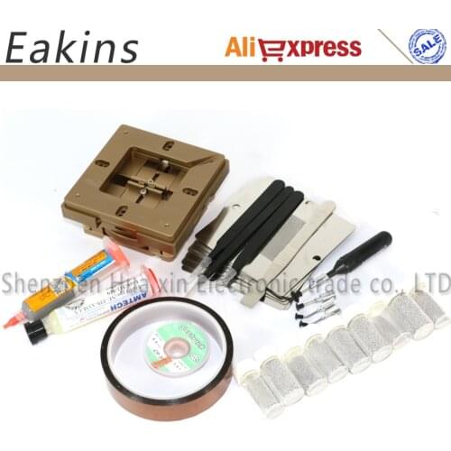 90mm Aluminium Alloy BGA Reballing Station BGA Reball Kit Magnetism Lock+10 Pcs 90mm Universal Bga Stencil + Lot Accessories