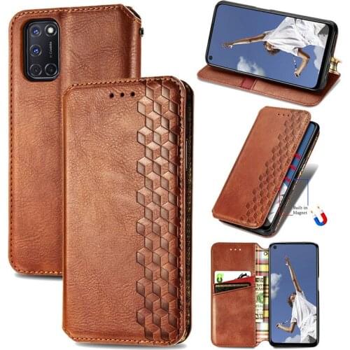 For Oppo A92 Etui Magnet Flip Wallet Funad for Oppo A52 A 52 Luxury Texture Book Phone Shockproof Cover Oppo A72 A92 Coques