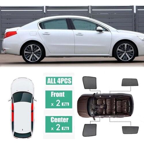 Side Windows Magnetic Sun Shade UV Protection Ray Blocking Mesh Visor Fit For Peugeot 508 2011-2015