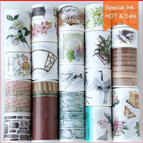 Special ink printing washi tape,Free Shipping in Coupon washi tape, #69939-#69964,watercolor vintage Washi tape,Sale price