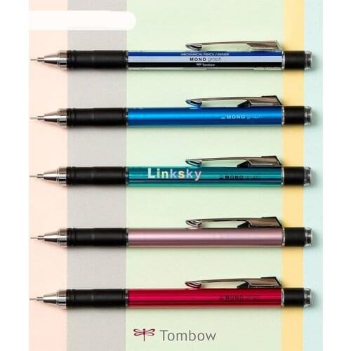 Tombow Mechanical Pencil, Monograph 0.5mm, Gunmetal,Shaker Mechanical Pencil with mono eraser,School supplies