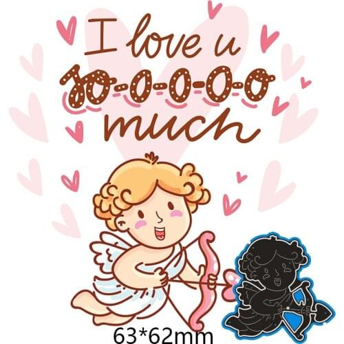 63*62mm Archery angel new Metal Cutting Dies for decor card DIY Scrapbooking stencil Paper Album template Dies