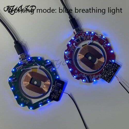 10W/15W Fast Wireless Charger Module Receiving + Transmitter Coil Circuit Board PCB For Car Furniture DIY For IPhone Samsung