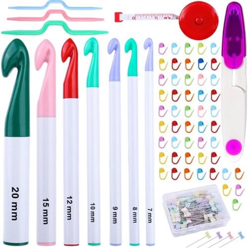 LMDZ Knitting Needles Set multicolor crochet knitting needle craft mark for cardigan scarf clip crochet hook cross stitch