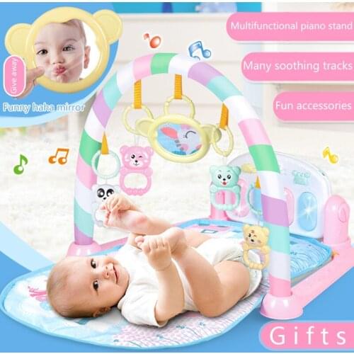 Educational Mat For Children Baby Music Rack Play Mat Childrens Mat Fitness Frame For Newborns 0-1 Years Old Fitness Machine