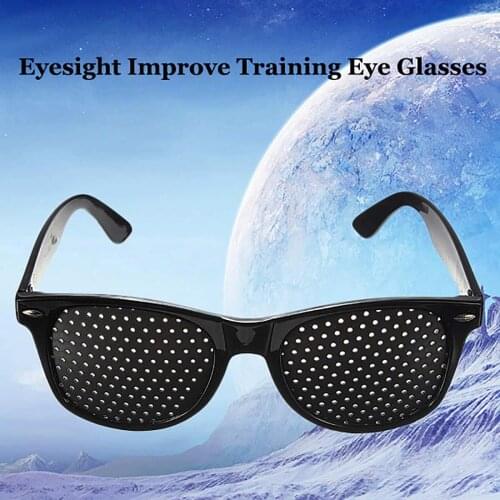 Unisex Vision Care Pinholes Eye Exercise Eyeglasses Pinholes Glasses Eyesight Improve plastic High Quality Black