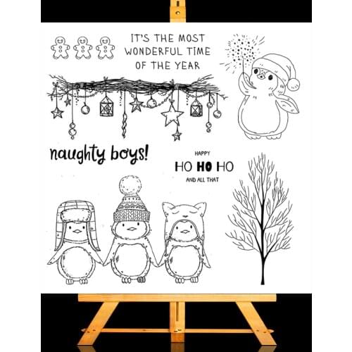 Naughty Penguin Transparent Stamps New 2020 Rubber Silicone Seal for DIY Scrapbooking Card Making Album Decoroation Crafts