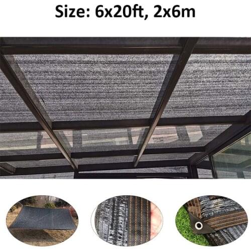 Lvju 6x20ft 2x6m Garden Shade Net 95% Shading Rate Vegetables Black Shade Netting