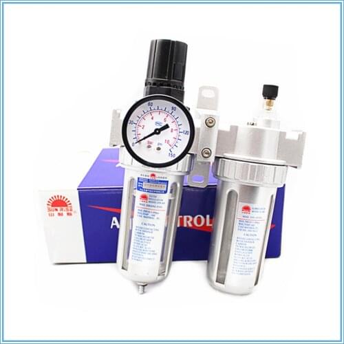 SFC400 1/2" Air Compressor Oil Lubricator Moisture Water Trap Filter Regulator With Mount SFC-400