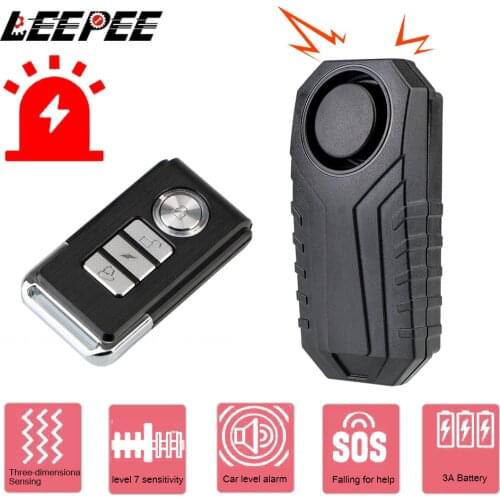 LEEPEE Anti Lost Remind Remote Control Vehicle Security for Bike Motorcycle Electric Car Vibration Warning Alarm Sensor