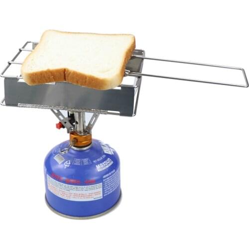 Folding Bread Grill Foldable Stainless Steel Toaster Plate Outdoor Camping Bread Toaster BBQ Travel Hiking Picnic Mesh Net Grill