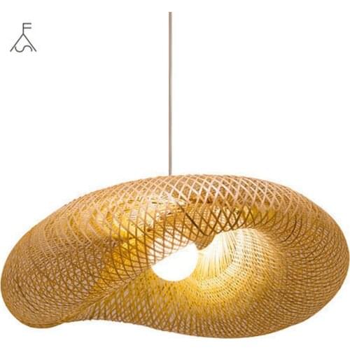 Modern Bamboo Pendant Lights Bamboo Lamp Asia Restaurant Hotel Pendant Lamp for Living Room Hanging Kitchen Lamp