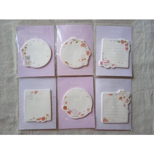 Happy strawberry sticky note memo pad(1pack)