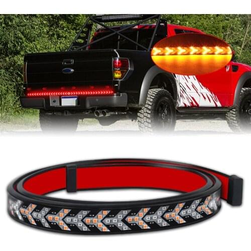 48inch Truck Tailgate LED Strip Light Bar high low beam Triple-row With Reverse Brake Turn Signal For Pickup SUV trailer VAN