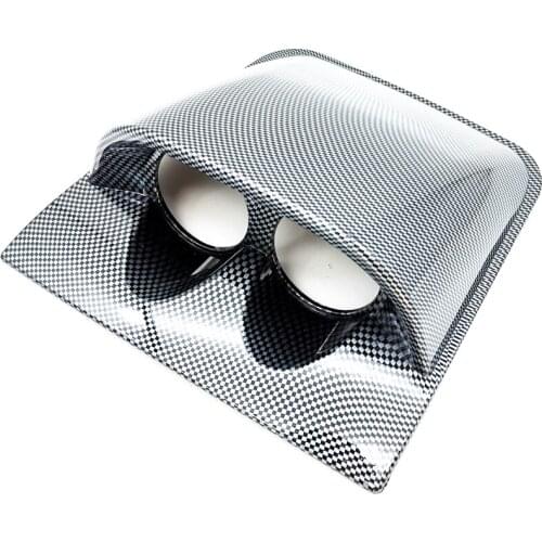 52mm Carbon Fiber Look Dual Hole Pod Car Dashboard Gauge Dash Meter Mount Holder