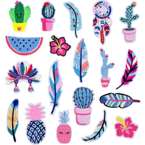 Embroidered Patch Stickers Small Flower Combination Emboridery Label Clothing Accessories Decoration Accessories Iron on Patches