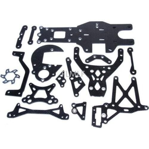 Carbon Fiber Upgrade Parts Chassis Plate Kit Fit for 1/5 HPI ROVAN ROFUN KM GTB TS BAJA 5B 5T 5SC King Motor Truck