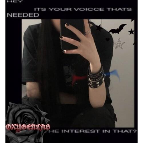 2021 New Y2K Aesthetic Leather Rivet Bracelet Cool Hip-hop Style Three Layers Leather Rivet Bracelet for Woman Jewelry Wholesale