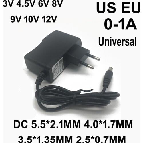 1pcs AC 110-240V DC 3V 4.5V 6V 8V 9V 10V 12V for 1A LED light strips power adapter 12 Volt 1 A Converter power supply 12 V