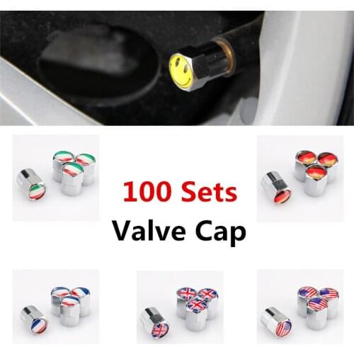 100 Sets car styling tire valve caps fit for mercedes renault vw ford bmw honda audi peugeot mazda citroen opel accessories