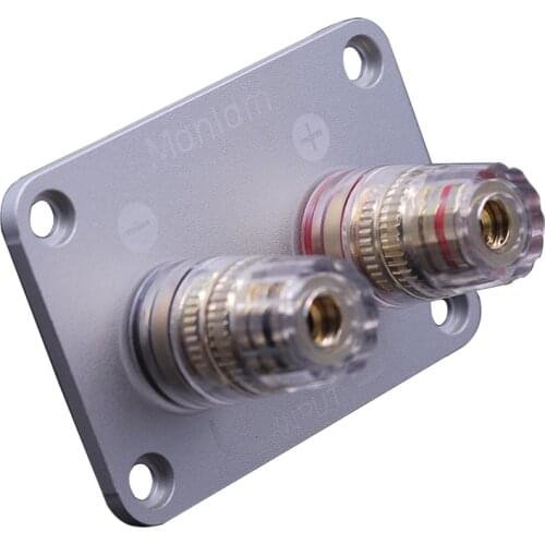 HiFi Audio 2-bit Square All-copper Crystal Terminal Speaker Terminal Box Speaker Wire Terminal Board DIY Connector