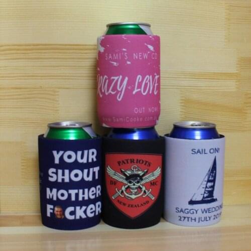 200pcs/lot Print Your Logo 5mm Thickness With Bottom Neoprene Stubby Cooler Beer Can Cooler Bags Stubby Holder Promotional Gifts