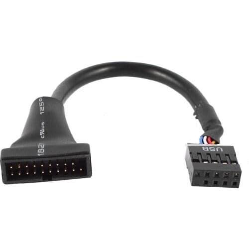 2015 Hot USB 3.0 20 Pin Header Male to USB 2.0 9 Pin Female Adapter Cable