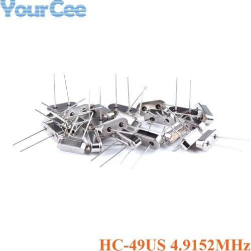 20pcs HC-49US 4.9152MHz Passive Crystal Oscillators 4.9152M ± 20PPM 20pF X49SD49152MSD2SC