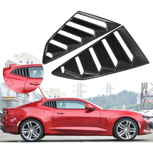 2x Left/Right Bright Black Finish Racing Style Rear Side Window Scoop Air Vent/Louver Shades For Chevrolet Camaro
