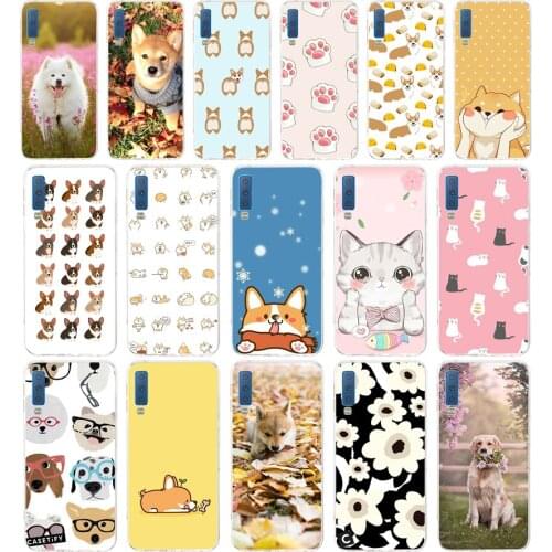 107AA Shiba Inu Dog Puppy gift Soft Silicone Tpu Cover phone Case for Samsung Galaxy A6 Plus 2018 A7 2018 A9 star Lite Case