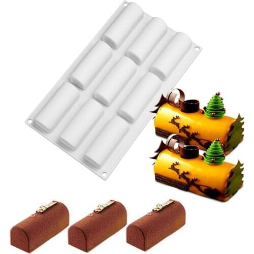 9 Cavity 3D Stick Shape Chocolate Truffle Mousse Dessert Cake Silicone Mold DIY Bakeware Cakes Moulds Baking Tools