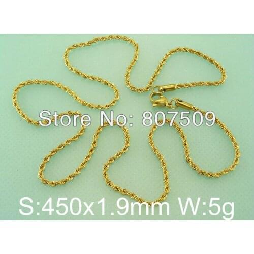 Gold Color Accessories Wholesale Stainless Steel Vintage Jewelry Fashion Chain Necklace Hot Selling NC94248