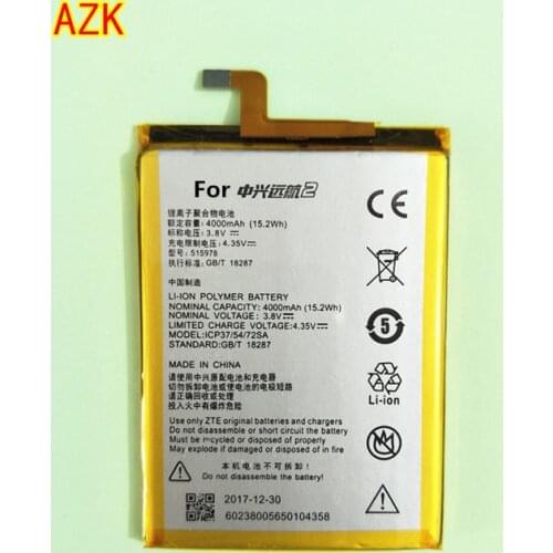 AZK Mobile Phone Battery 4000mAh E169-515978 battery for ZTE Blade X3 D2 A452 Q519T Battery