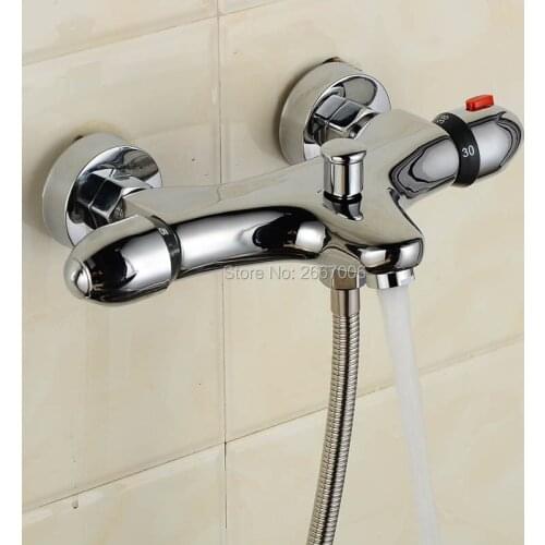 Free Shipping Round wall mounted bathtub faucet Swivel Spout Dual Handle thermostatic shower Temprature Mixing Valve Tap ZR967
