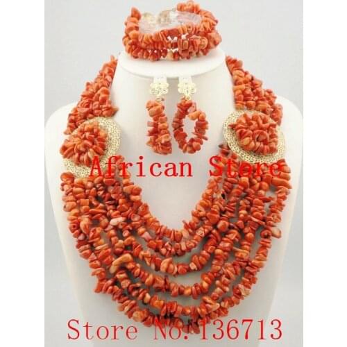 Free Shipping African Coral Beads Jewelry Set Fashion Bridal Jewelry Set R761