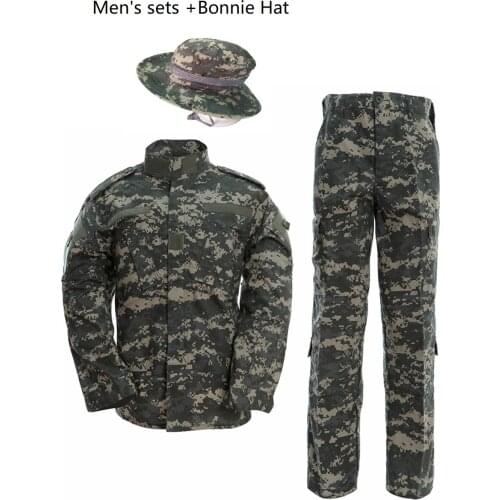 Mens Sets U.S Army Uniform ACP Ribstop Military Uiforms With Hats