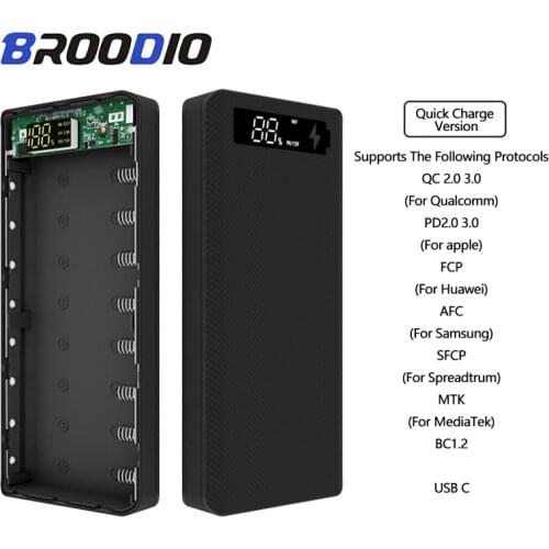 Quick Charge Version 5V Dual USB 8*18650 Power Bank Case Mobile Phone Charger QC 3.0 DIY Shell 18650 battery Holder Charging Box